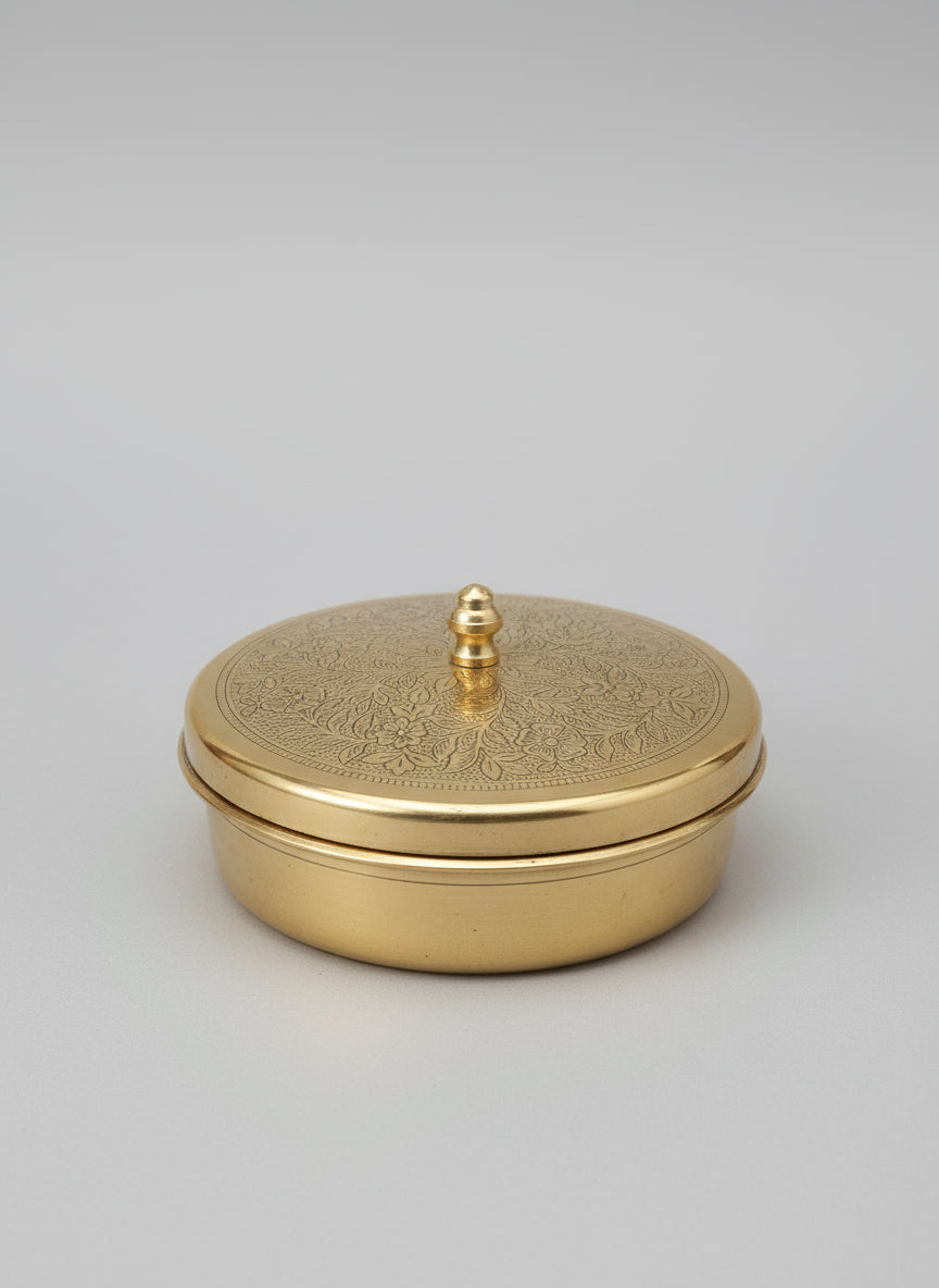 brass spice box 6" small size for kitchen/ gift item